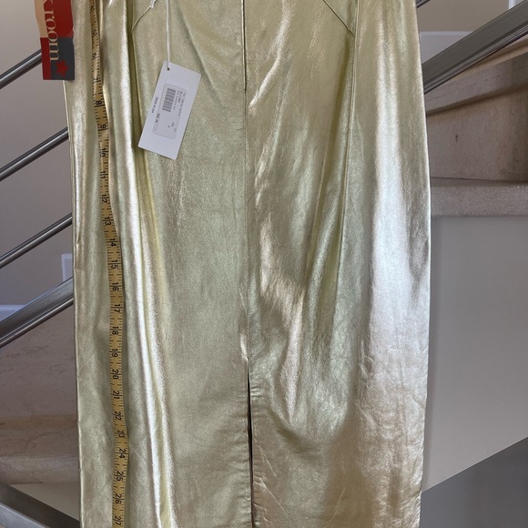 VINTAGE JILL STUART GOLD METALIC SKIRT - Picture 12 of 14